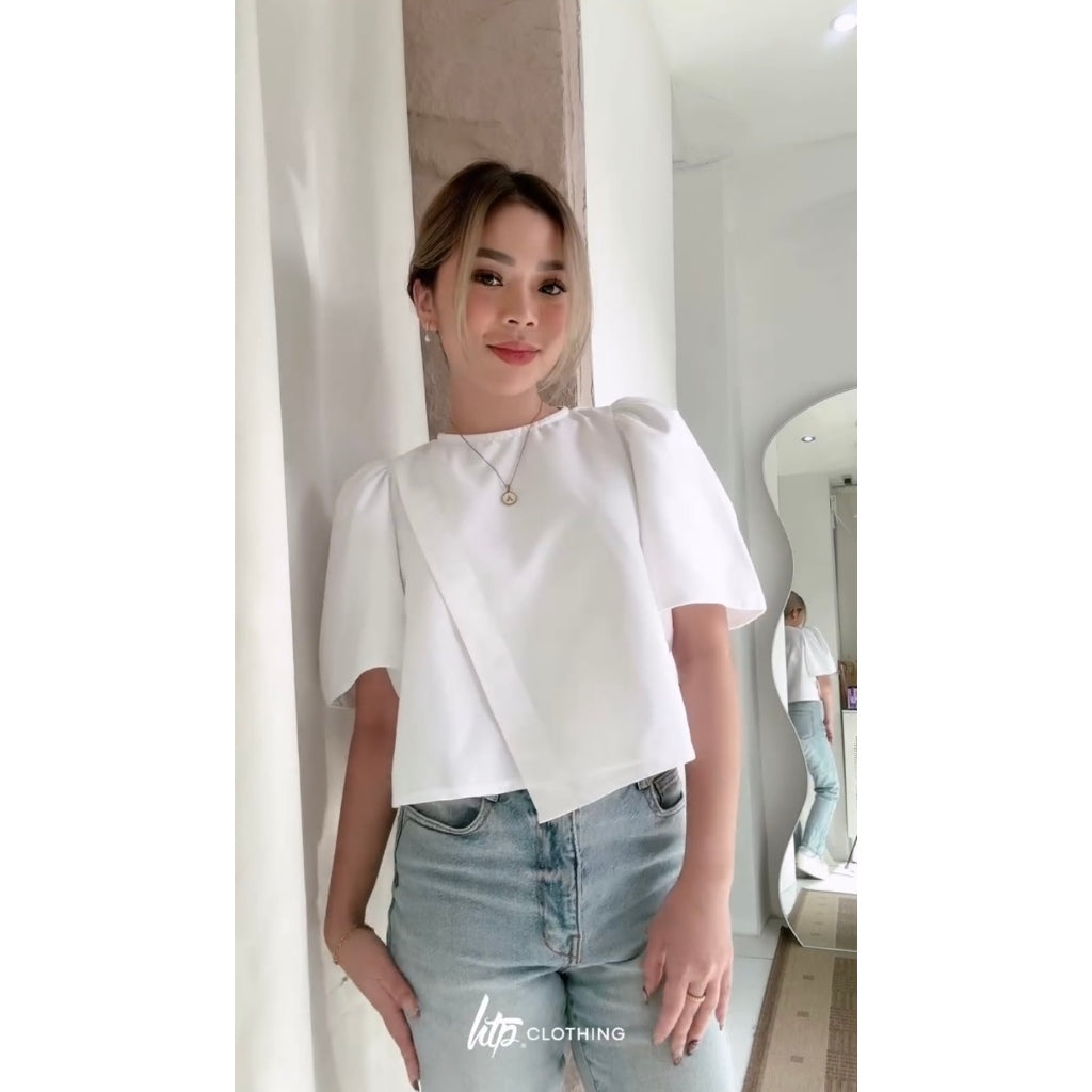 HTP Overlap Modern Filipiniana Top For Women