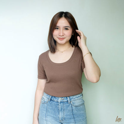 HTP Scoop Neck Top for Women