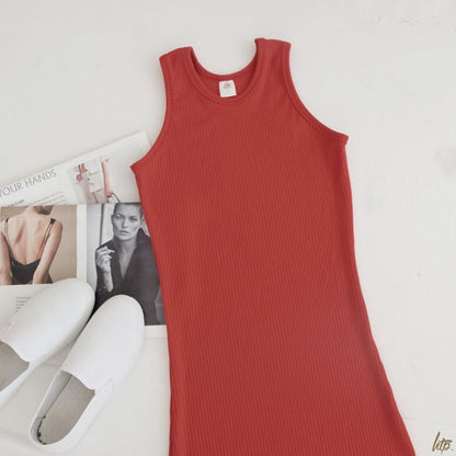 HTP Ribbed Chunky SL Maxi Dress