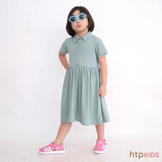 HTP Kids Girls Soft Linen Dress