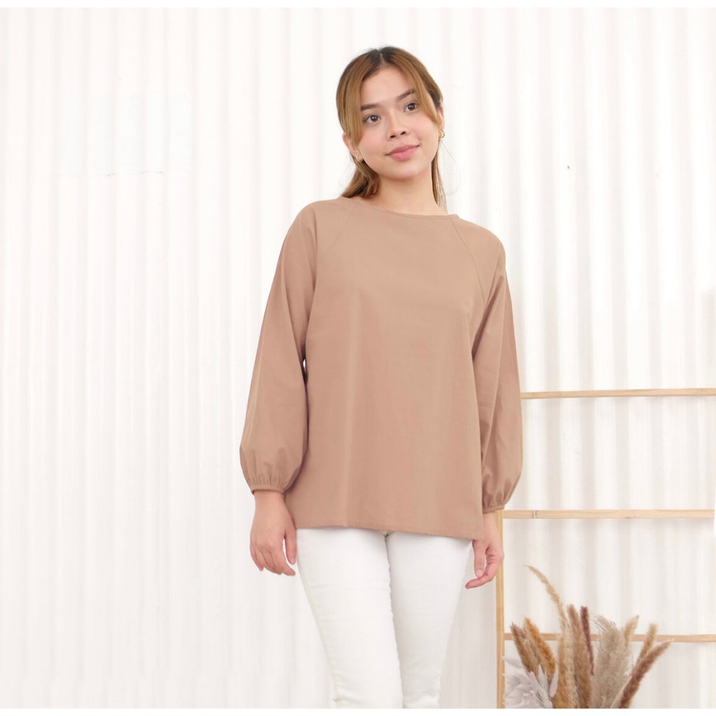 HTP Raglan Bishop Sleeve Blouse - Top for Women