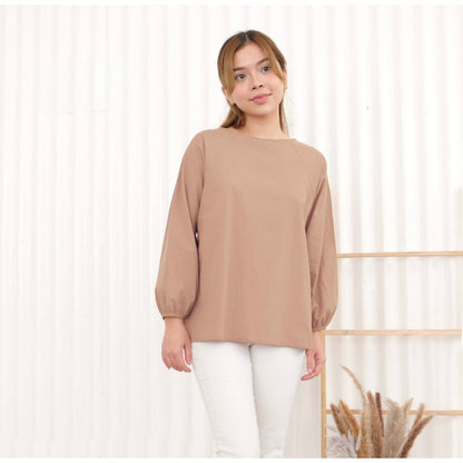 HTP Raglan Bishop Sleeve Blouse - Top for Women