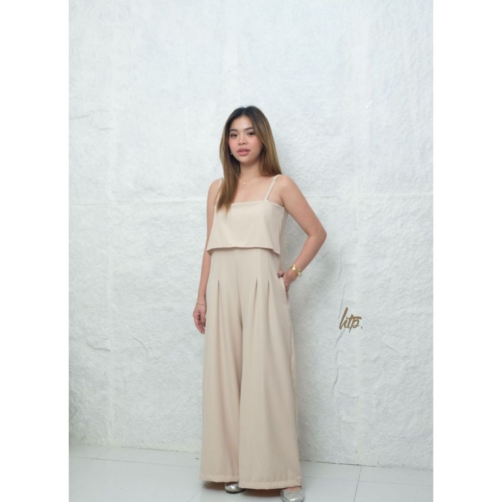 HTP Strappy Overlay Jumpsuit