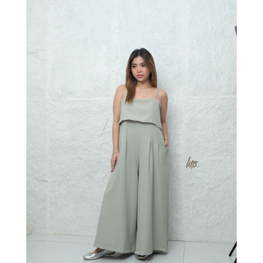 HTP Strappy Overlay Jumpsuit