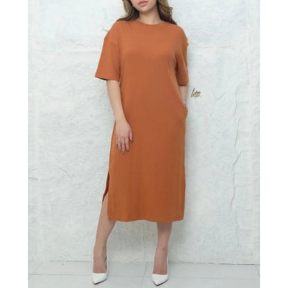 HTP Oversized Pocket Slit Dress