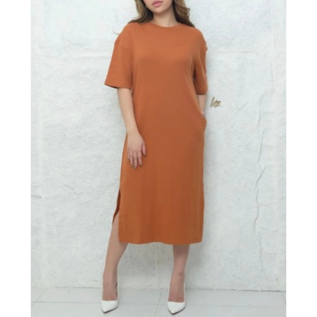 HTP Oversized Pocket Slit Dress