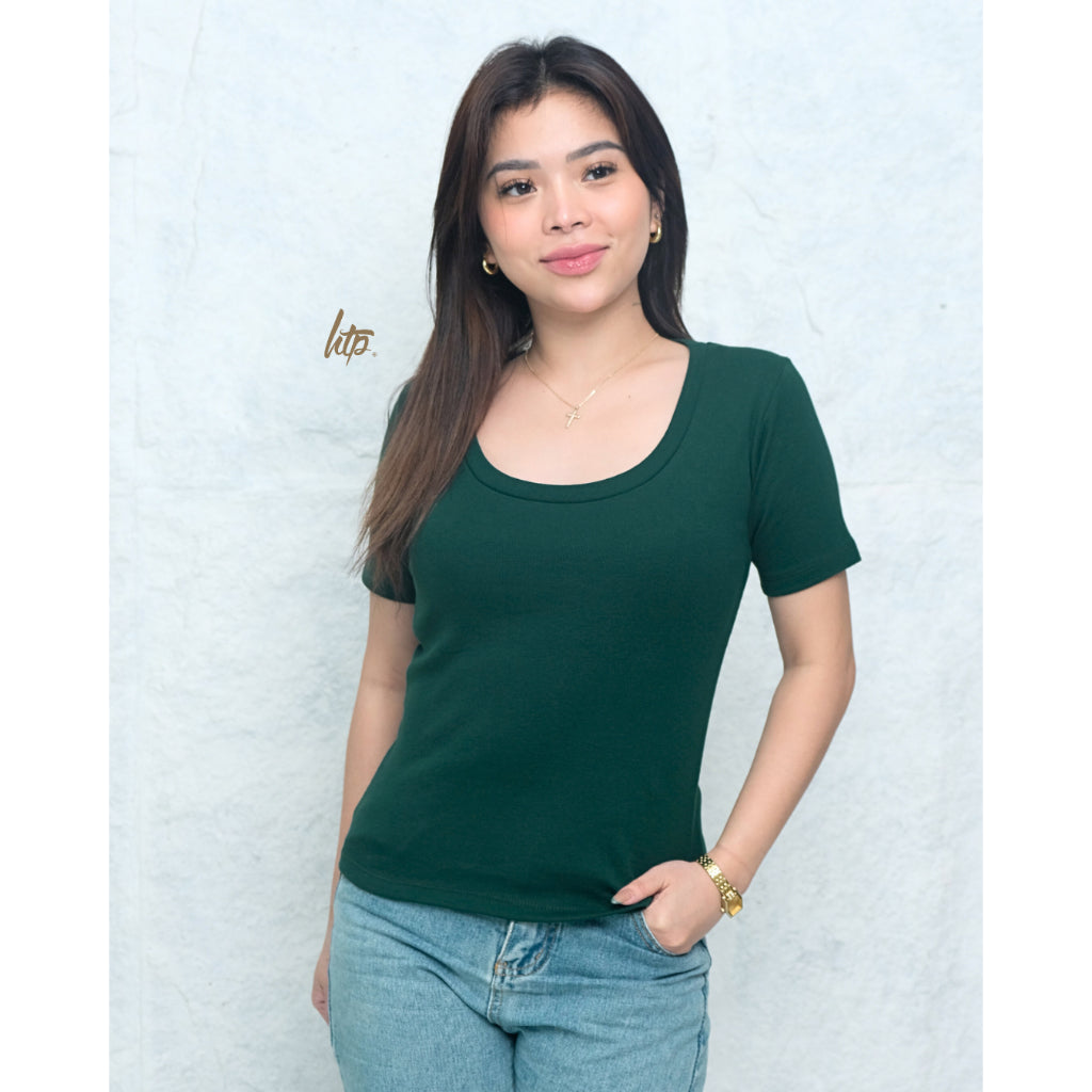 HTP Scoop Neck Top for Women