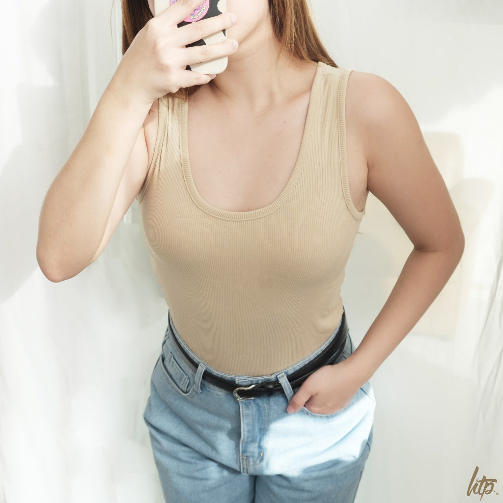 HTP Classic Ribbed Scoop Neck Tank Top