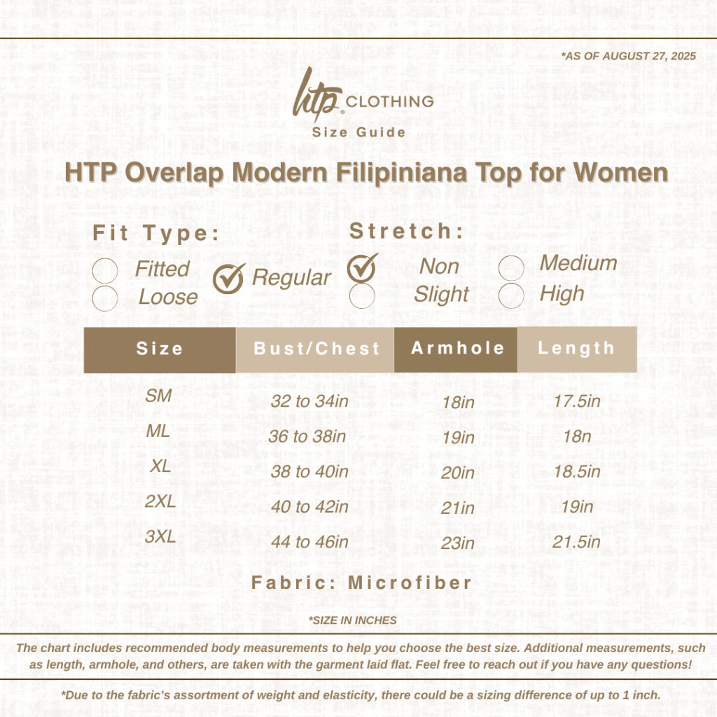 HTP Overlap Modern Filipiniana Top For Women