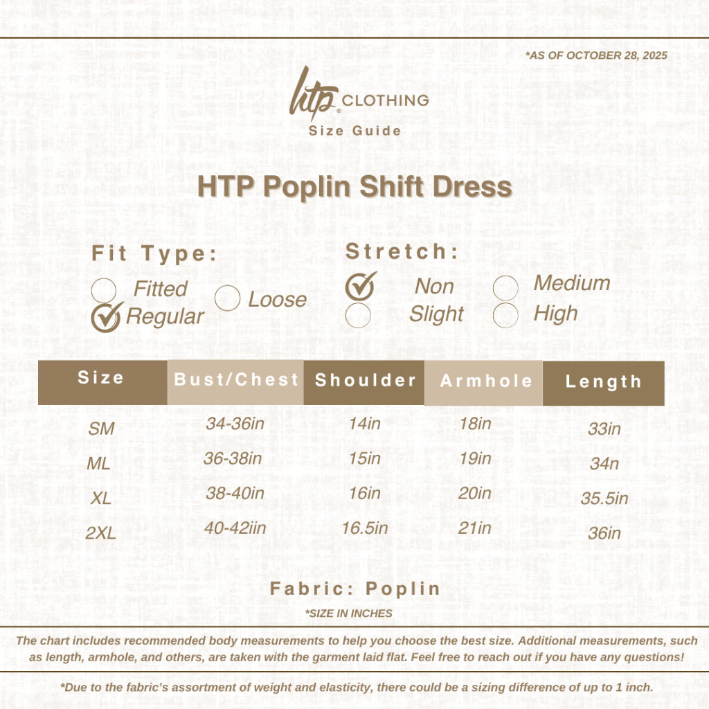 HTP Poplin Shift Dress