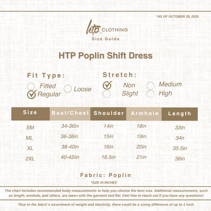 HTP Poplin Shift Dress