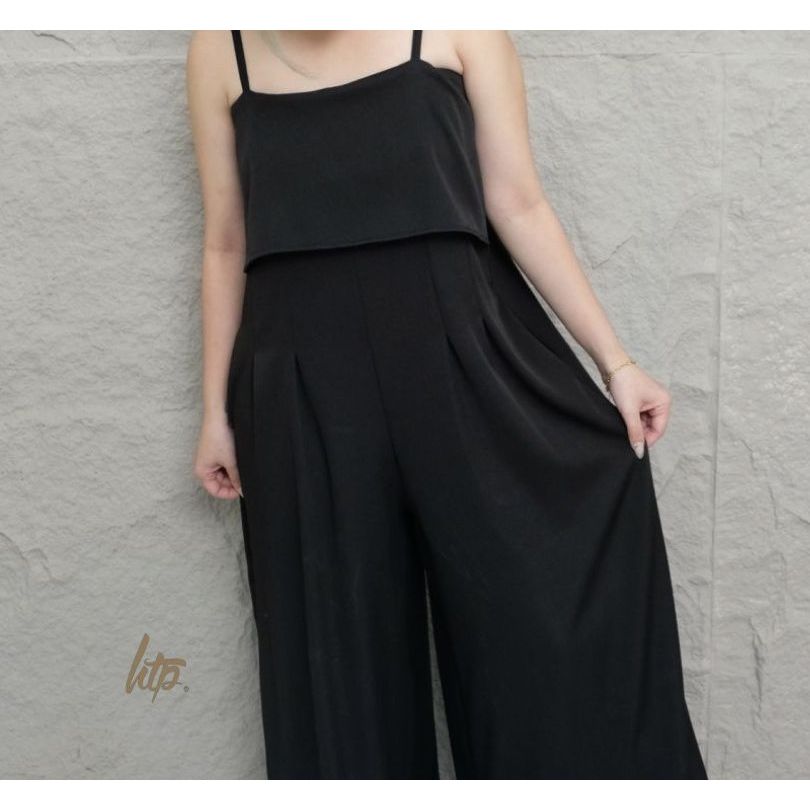 HTP Strappy Overlay Jumpsuit