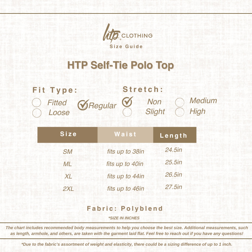 HTP Self Tie Polo Top
