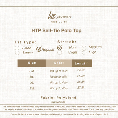 HTP Self Tie Polo Top