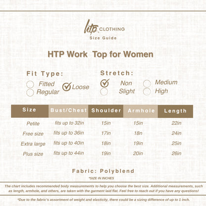 HTP Work Top For Women