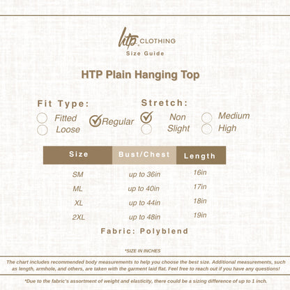 HTP Plain Hanging Top