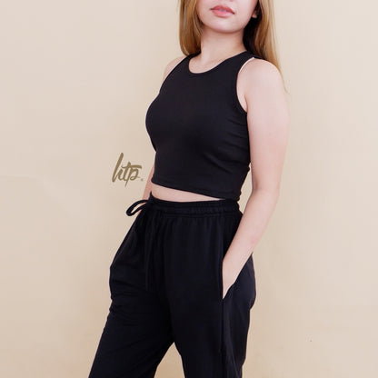 HTP Ribbed Tank Top - Racerback Croptop
