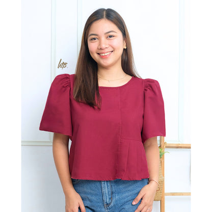 HTP Pleated Modern Filipiniana Top