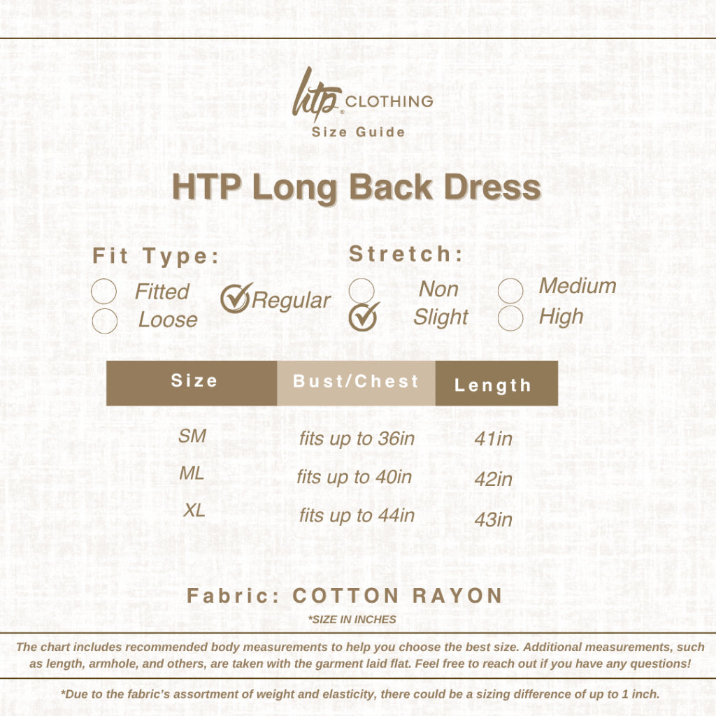 HTP Long Back Dress for Women