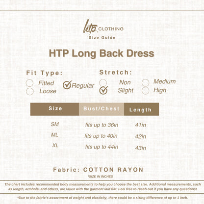 HTP Long Back Dress for Women