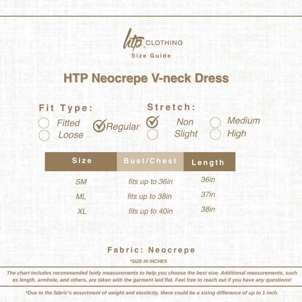HTP Neocrepe V-neck Dress for Women