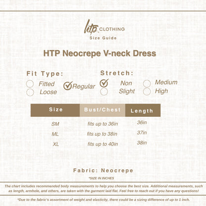 HTP Neocrepe V-neck Dress for Women