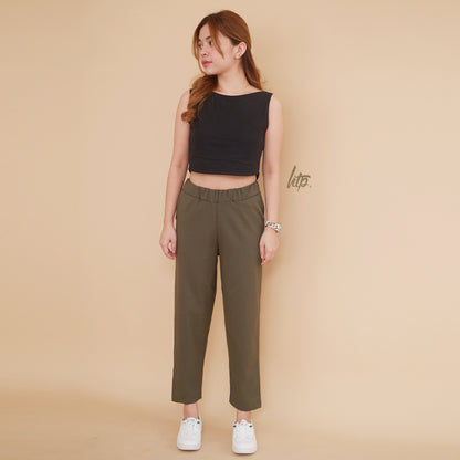 HTP Korean Pull-Up Pocket Trousers For Women