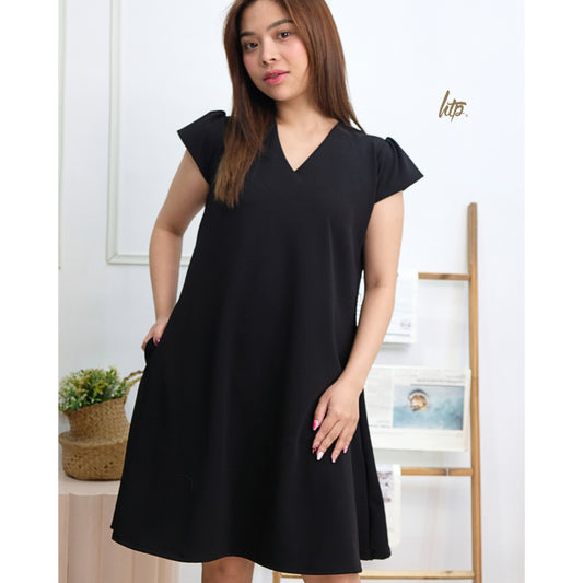 HTP Neocrepe V-neck Dress for Women