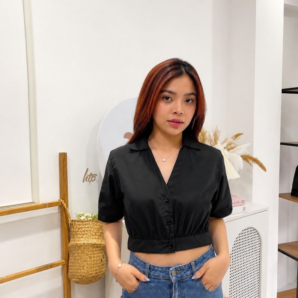 HTP Camp Collar Croptop for Women