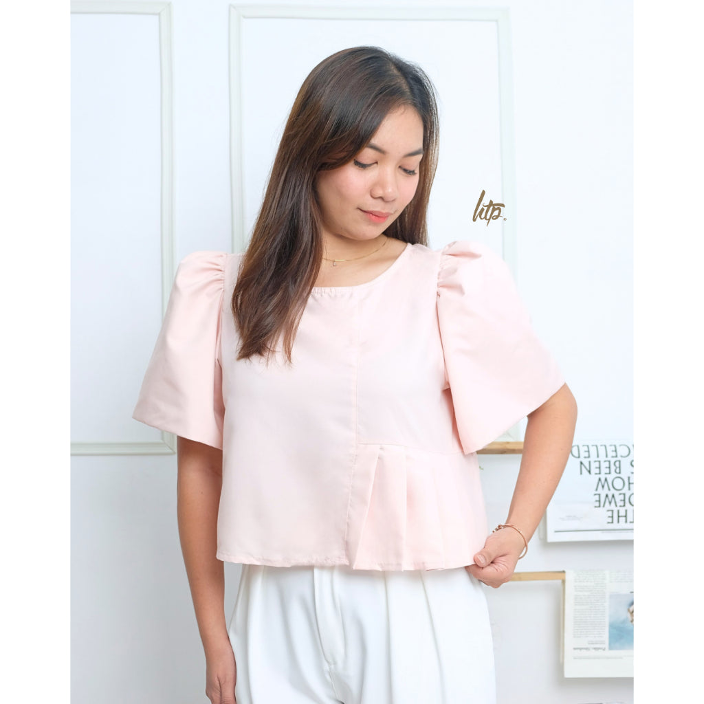 HTP Pleated Modern Filipiniana Top