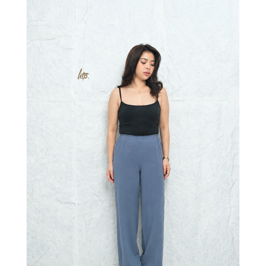 HTP High-Waist Straight Cotton Pants For Women