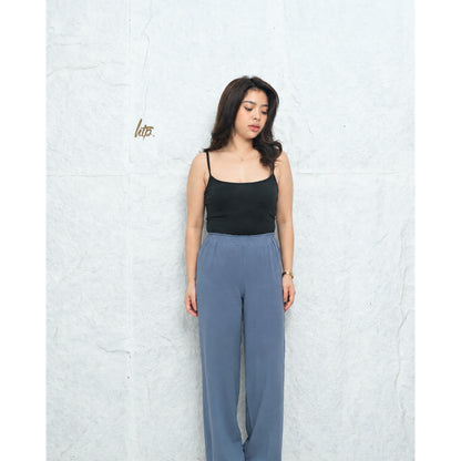 HTP High-Waist Straight Cotton Pants For Women