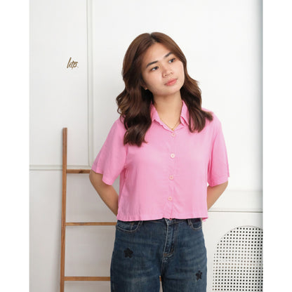HTP Cropped Polo Top for Women