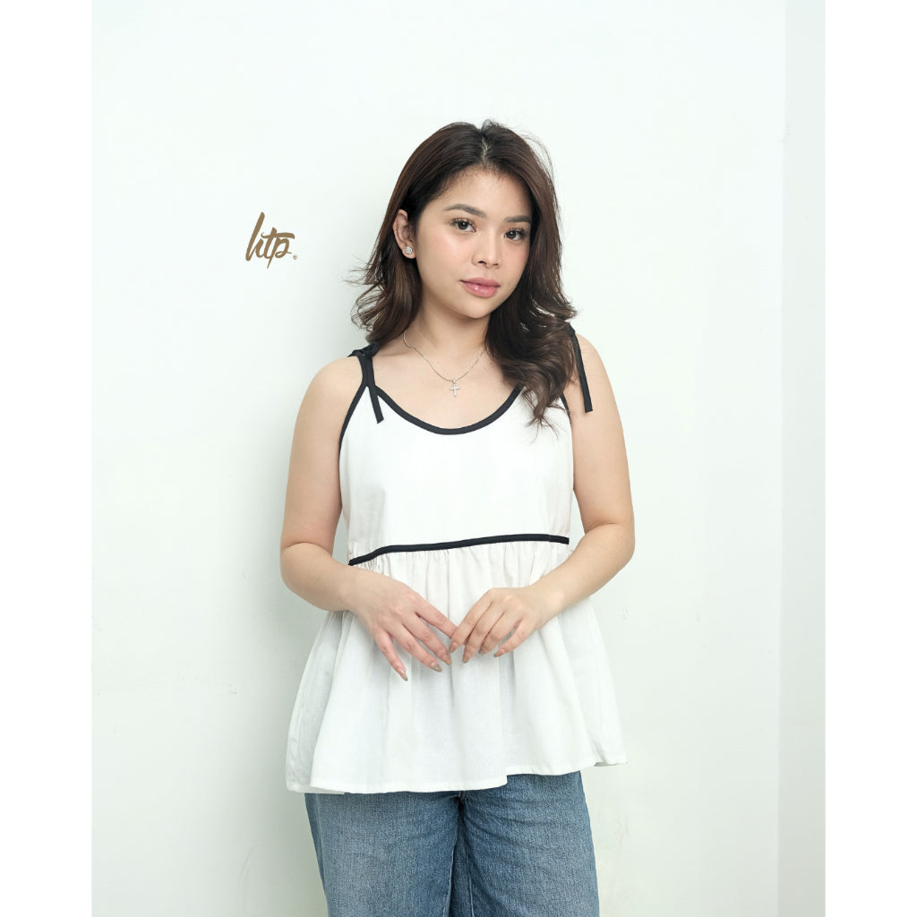 HTP Self Tie Peplum Top for Women