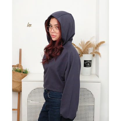 HTP Oversized Cropped Hoodie for Women