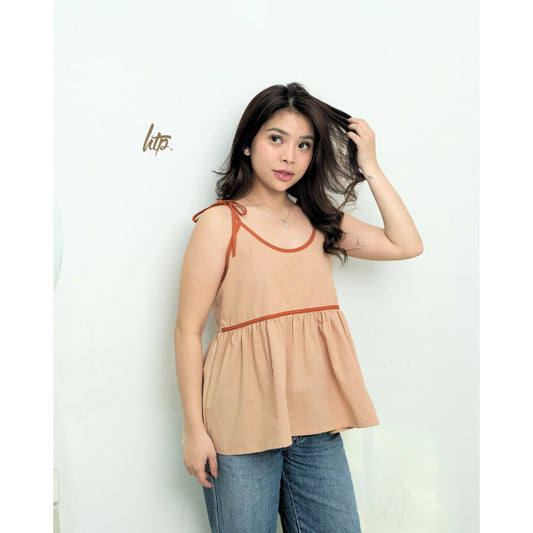 HTP Self Tie Peplum Top for Women