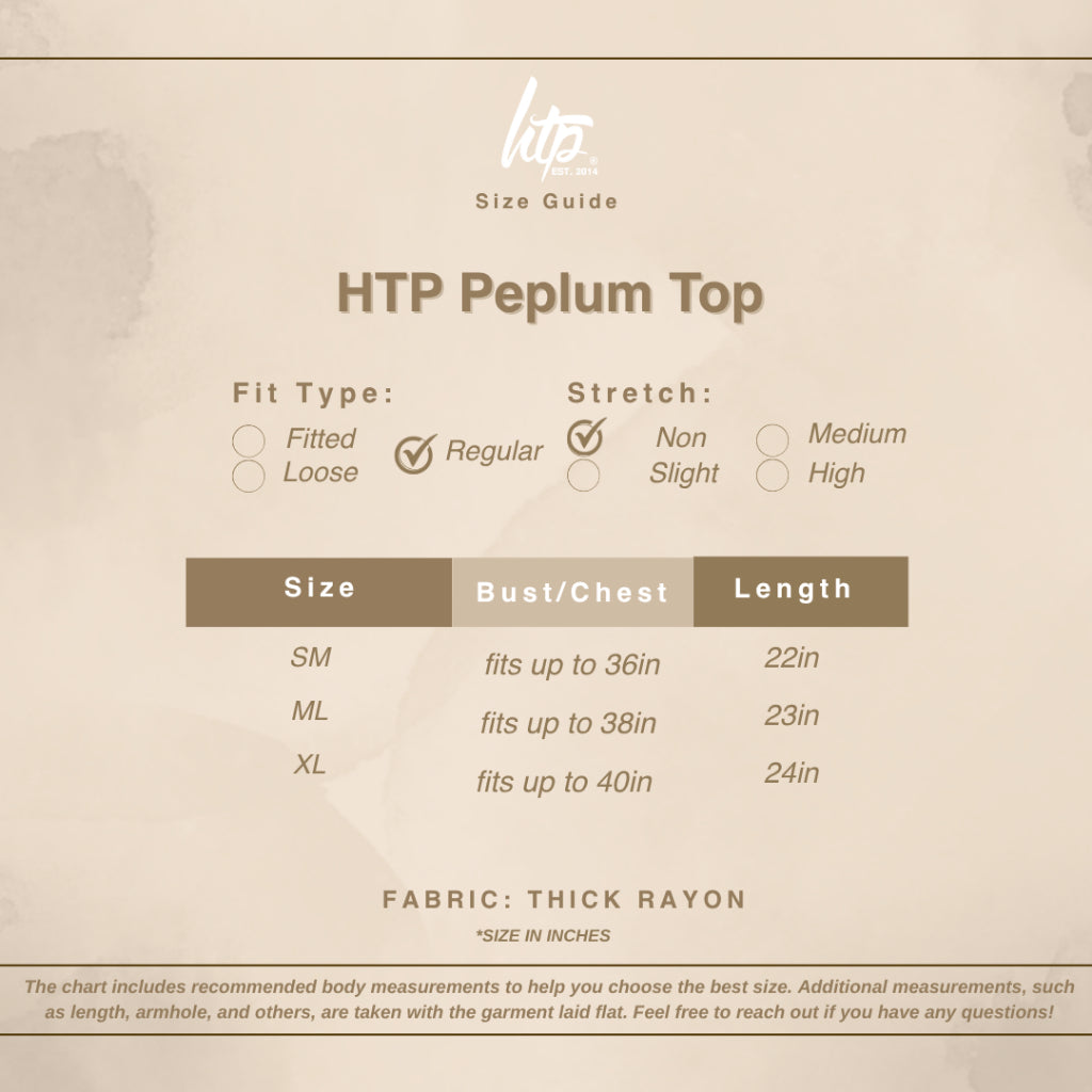 HTP Peplum Top for Women