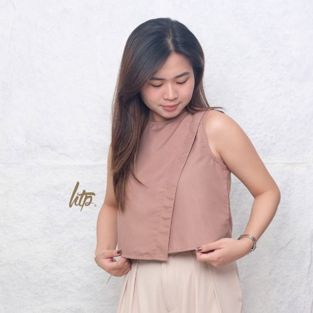 HTP Overlap Sleeveless Top for Women