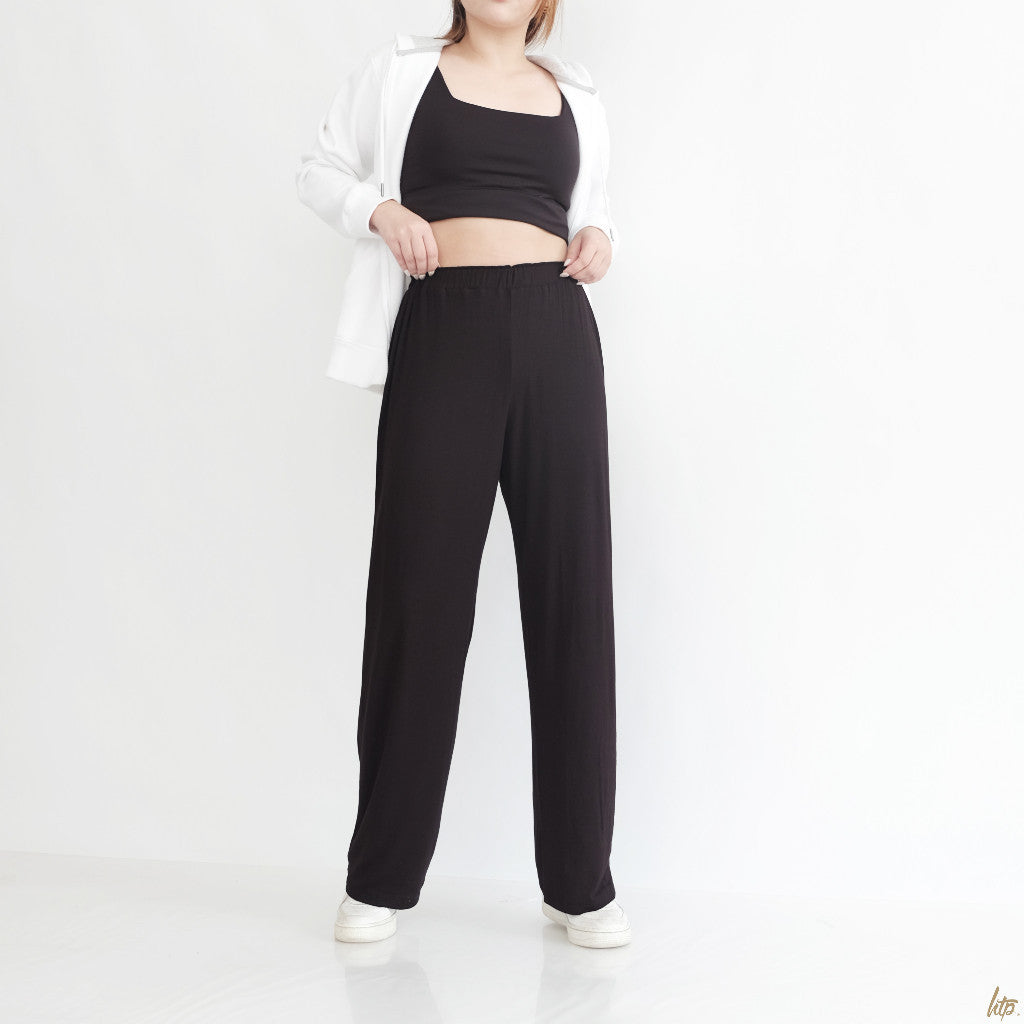 HTP High-Waist Straight Cotton Pants For Women