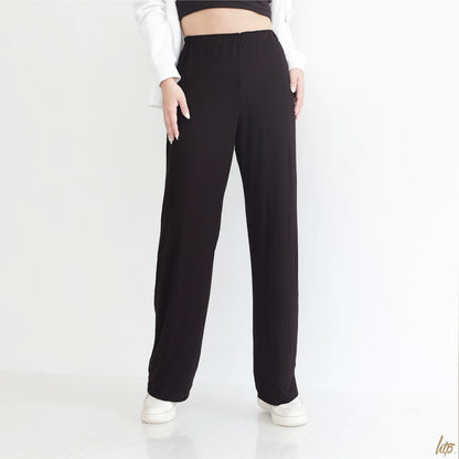 HTP High-Waist Straight Cotton Pants For Women