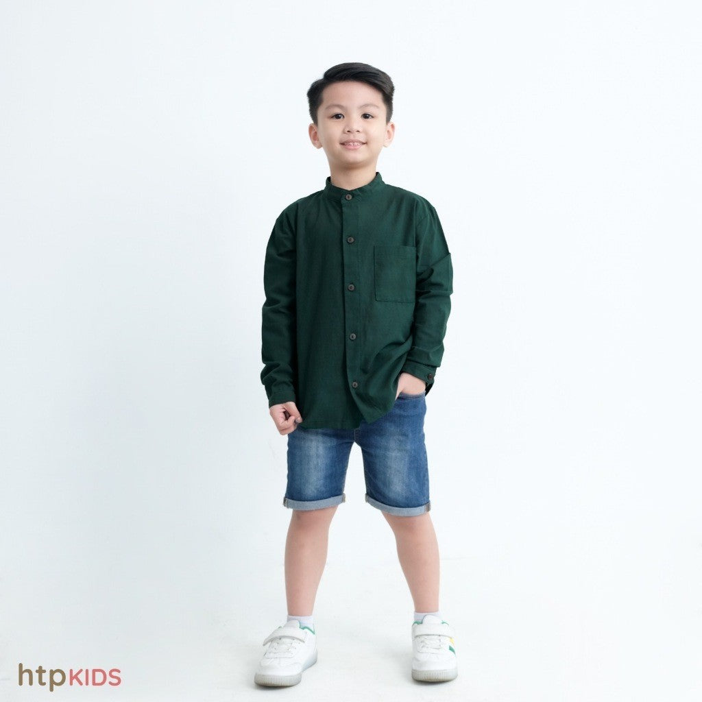 HTP Kids Boys Chinese Collar Longsleeves Top