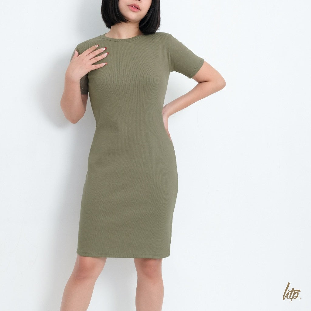 HTP Ribbed Shirt Dress