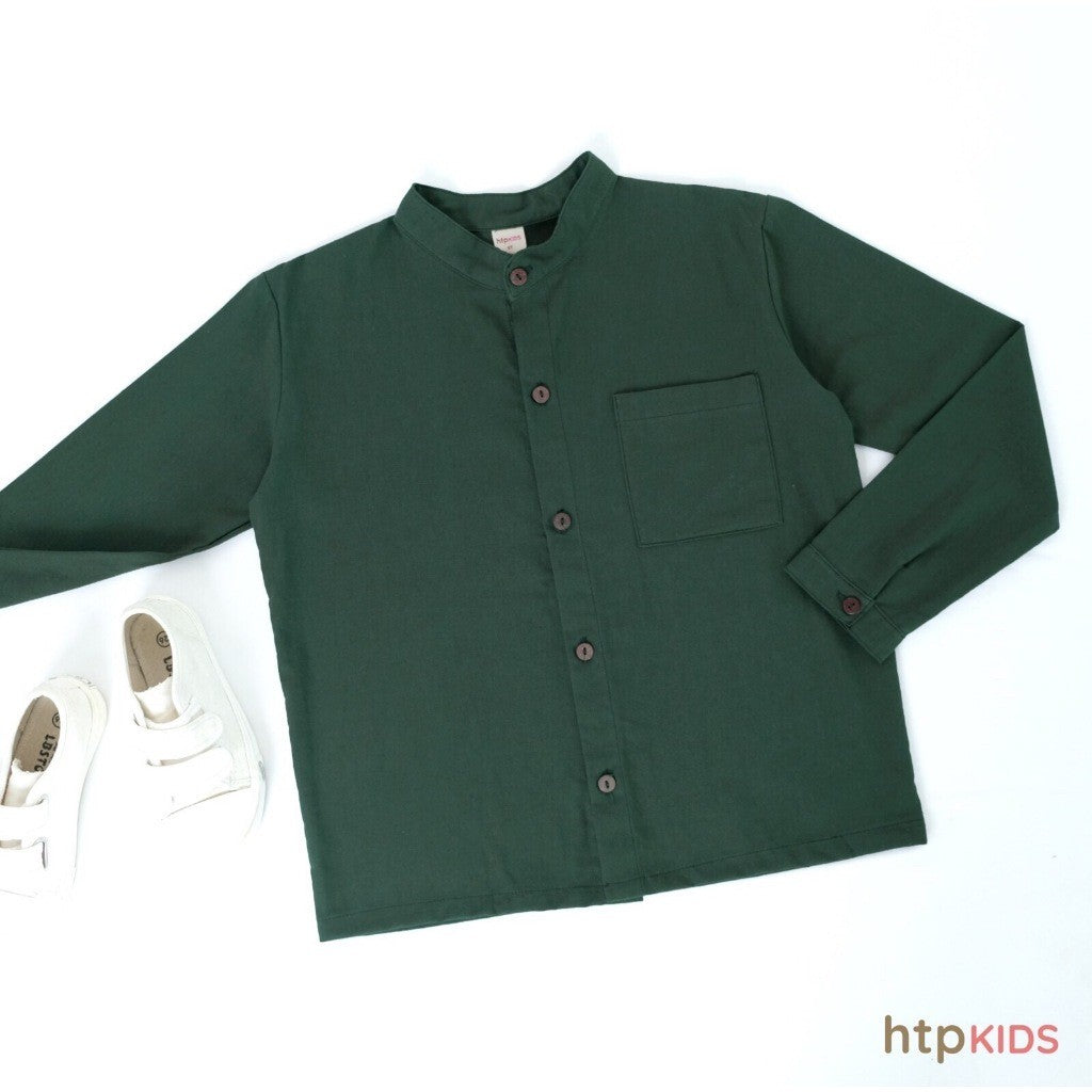 HTP Kids Boys Chinese Collar Longsleeves Top