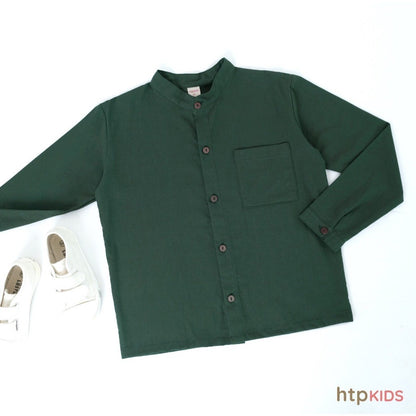 HTP Kids Boys Chinese Collar Longsleeves Top