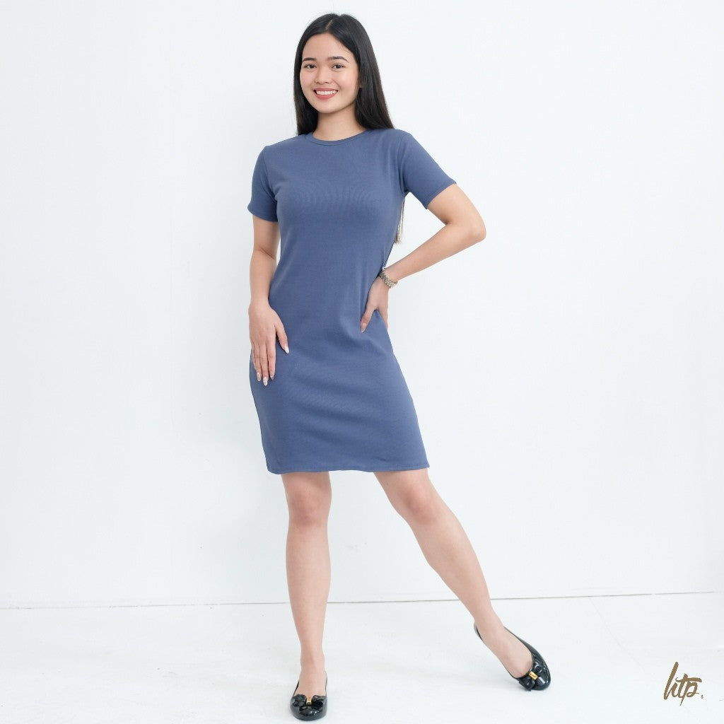 HTP Ribbed Shirt Dress