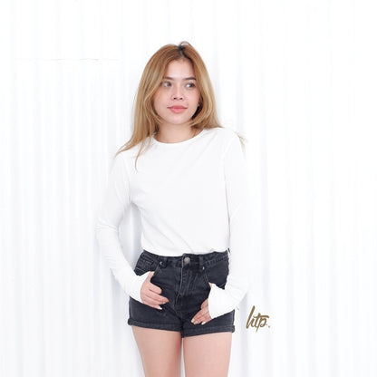 HTP Ribbed Cuff Pullover For Women