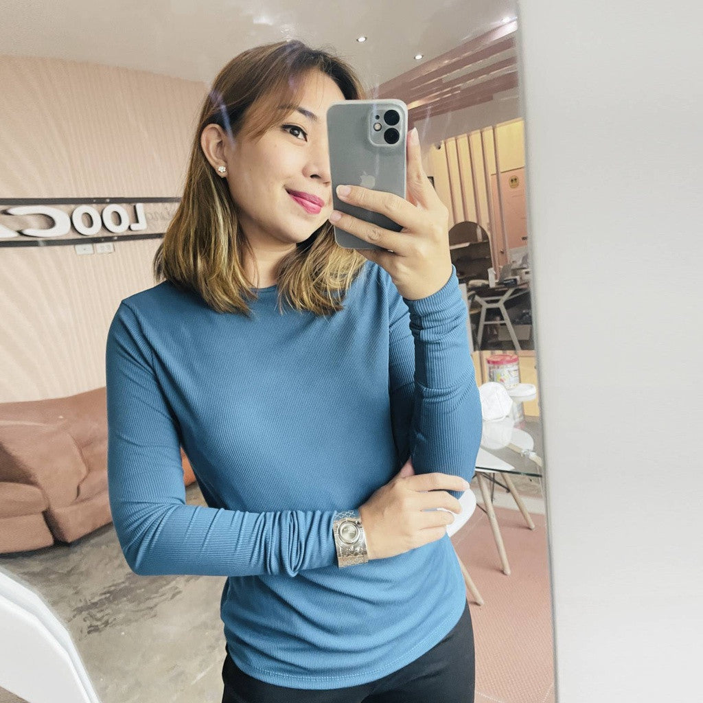 HTP Ribbed Cuff Pullover For Women