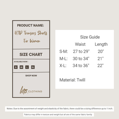 HTP Jorts Trousers Shorts For Women