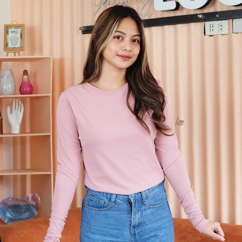HTP Ribbed Cuff Pullover For Women