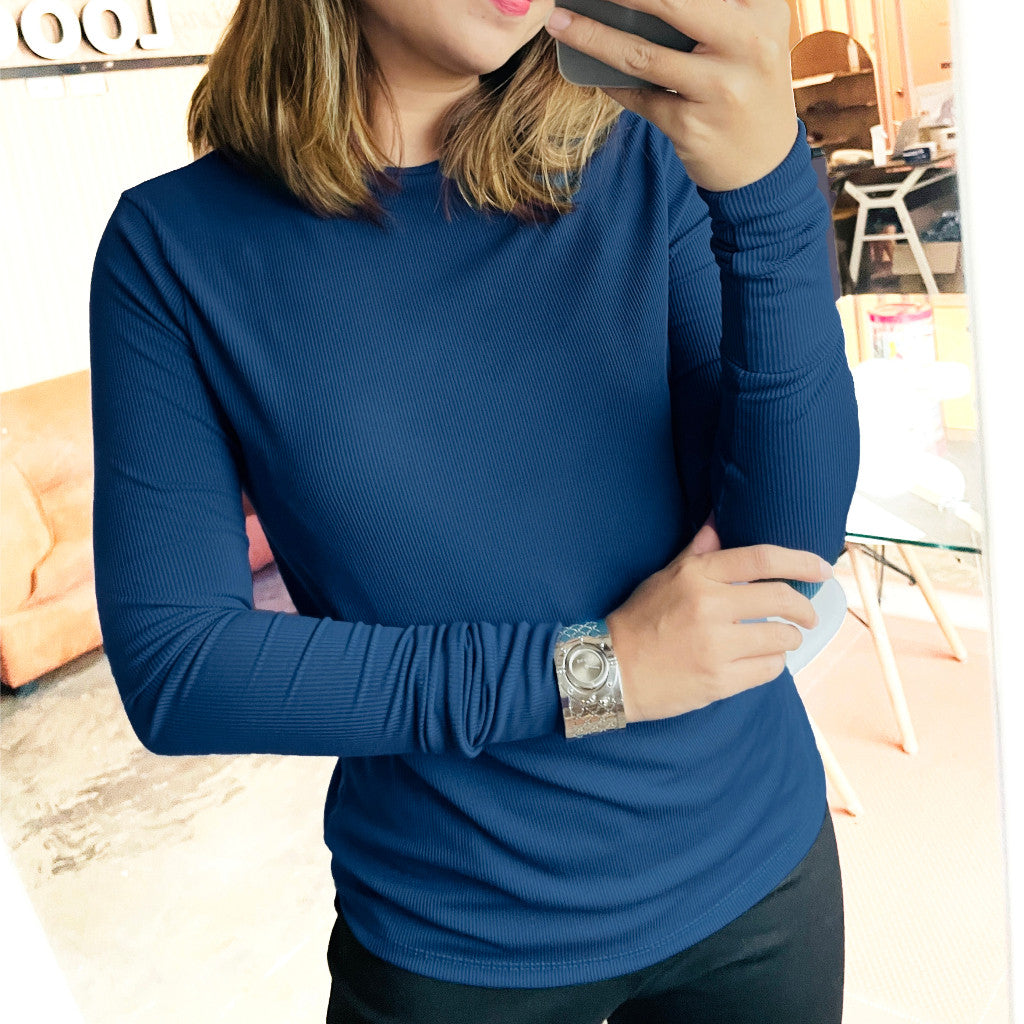 HTP Ribbed Cuff Pullover For Women